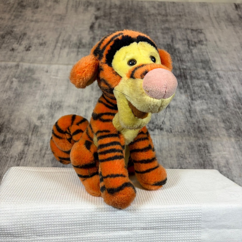 Disney Winnie the Pooh Tigger Plush Stuffed Animal Orange Black Striped 11 inch